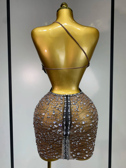 Rhinestone Evening Gown