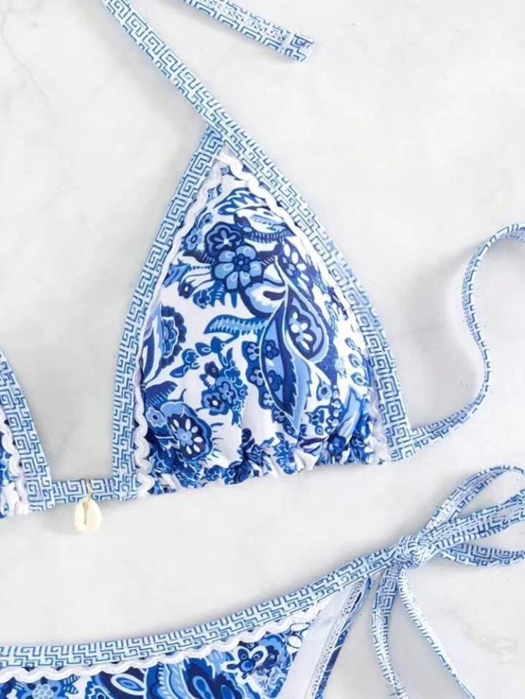 Halter String Triangle Two Piece Bikini