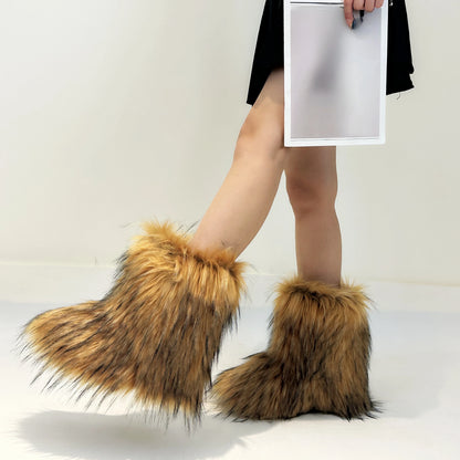 Fluffy Faux Fur Boots