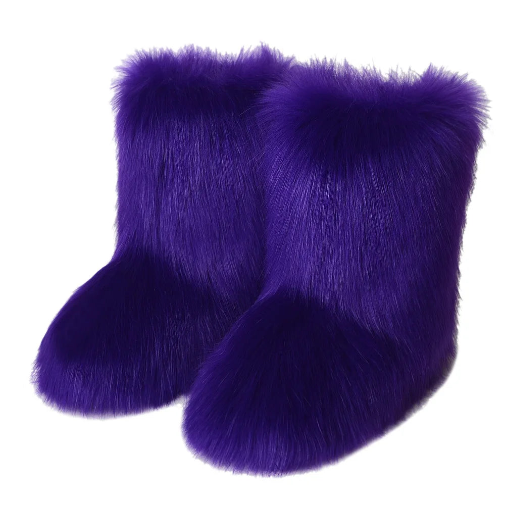 Fluffy Faux Fur Boots