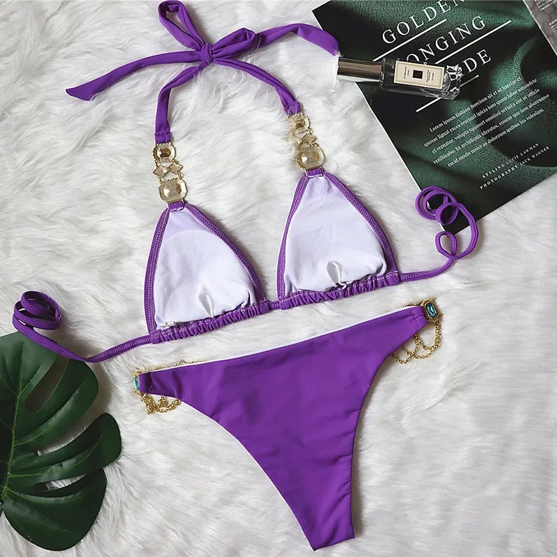 Rhinestone Diamond Bikini