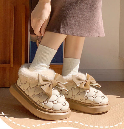 Platform Bow Slippers
