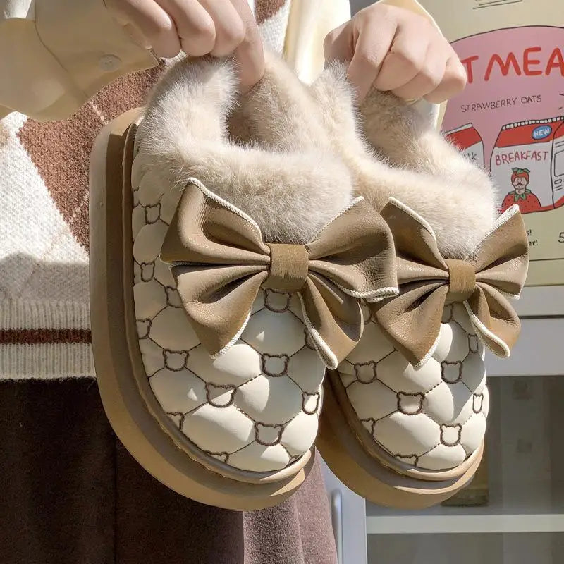 Platform Bow Slippers