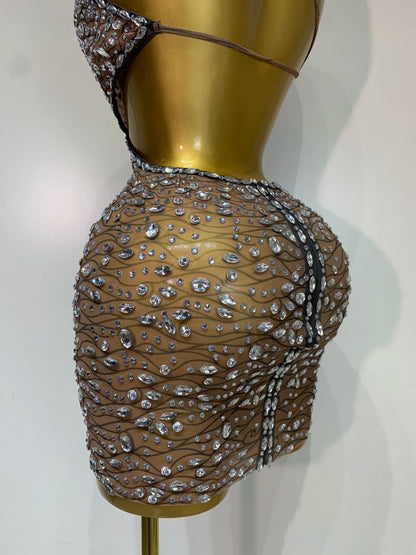 Rhinestone Evening Gown