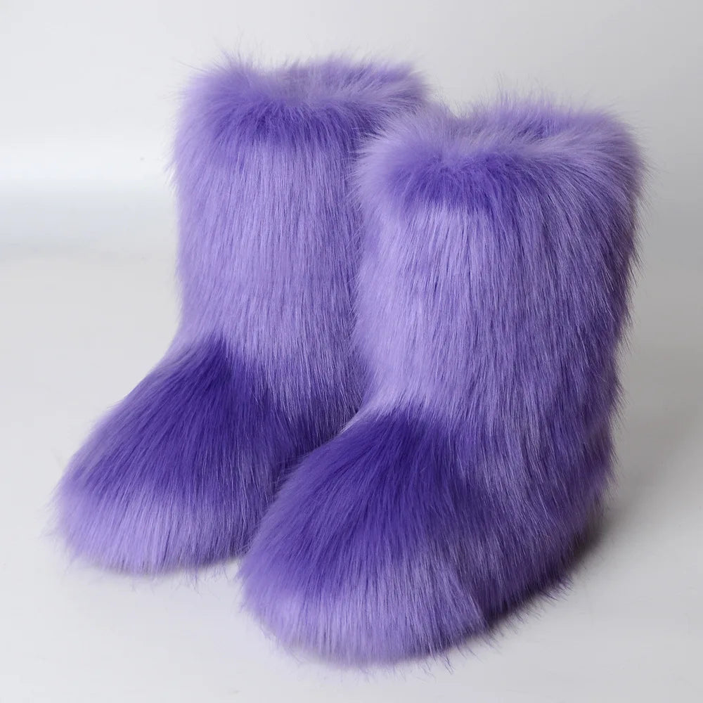 Fluffy Faux Fur Boots