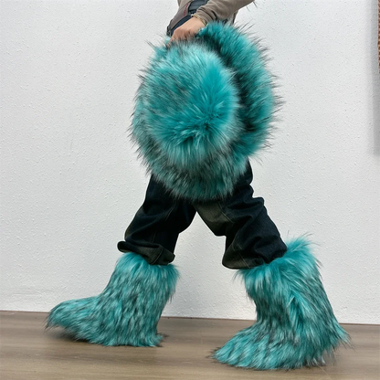 Fluffy Faux Fur Boots