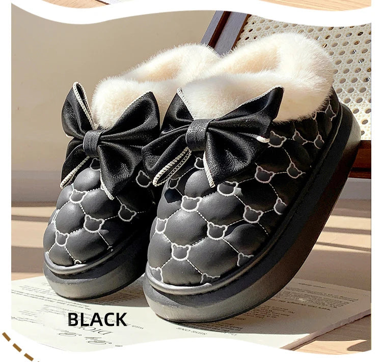 Platform Bow Slippers