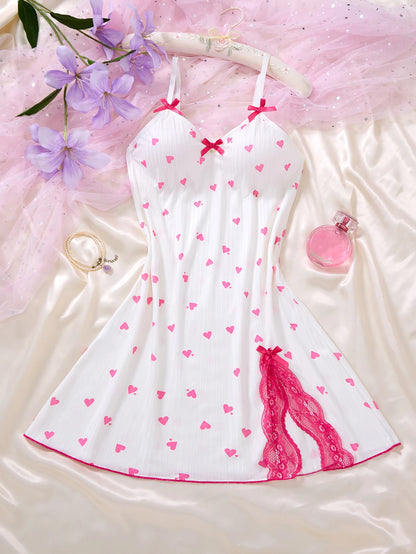 Transparent Lace Patchwork Babydoll