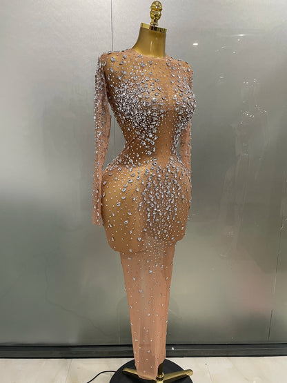 Sheer long sleeve Dress