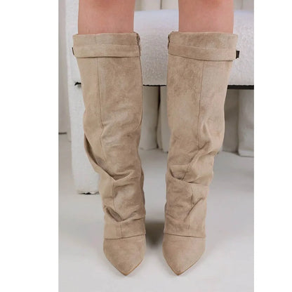 Metal Buckle Crude Heel