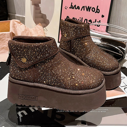 Rhinestone Ankle Boots