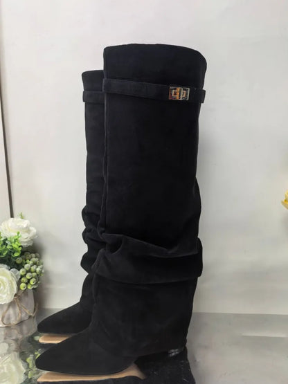 Metal Buckle Boot