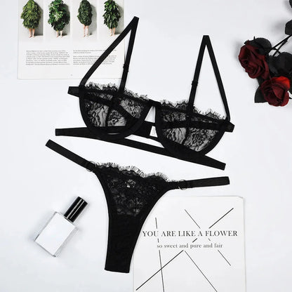 Transparent Lace Embroidery Set