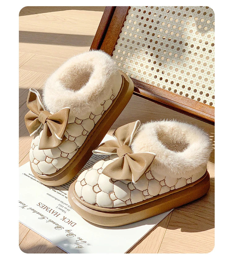 Platform Bow Slippers
