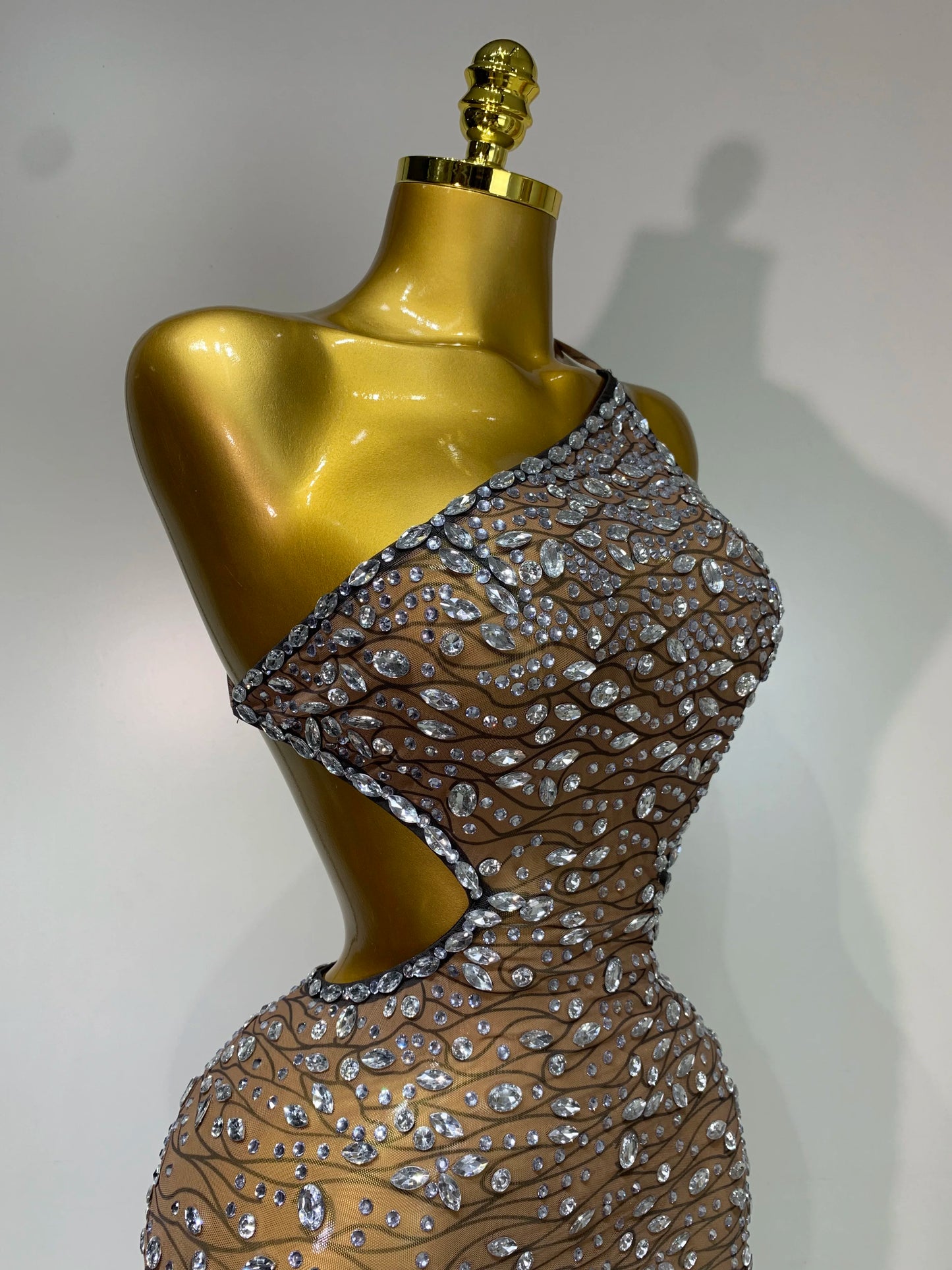 Rhinestone Evening Gown