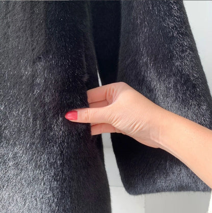 Faux Mink Fur Coat