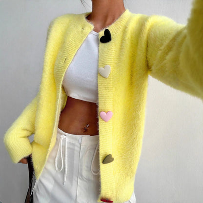 Yellow Heart Cardigan