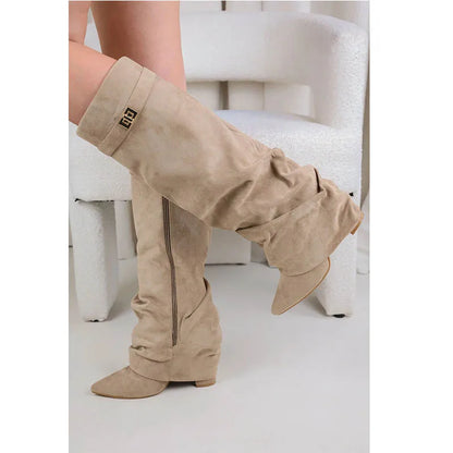 Metal Buckle Crude Heel