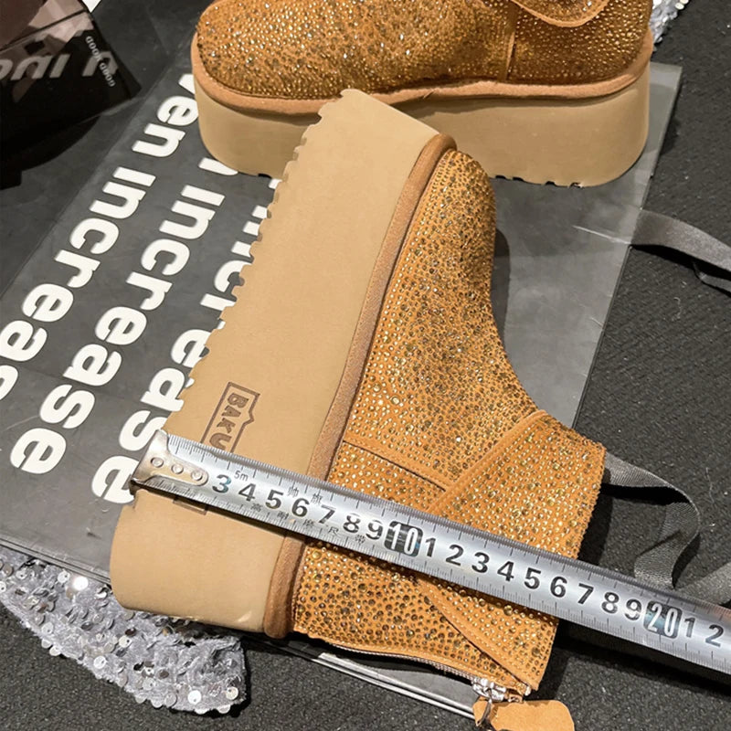 Rhinestone Ankle Boots