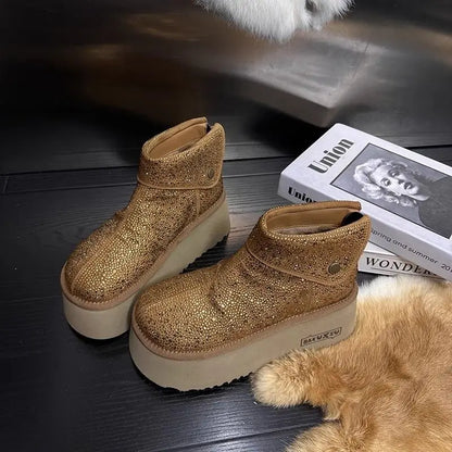 Rhinestone Ankle Boots