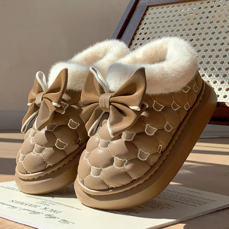 Platform Bow Slippers