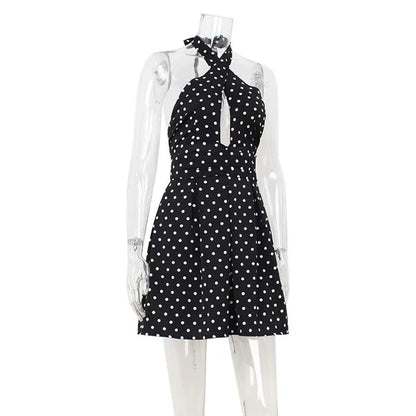 Polka Dot Halter Dress