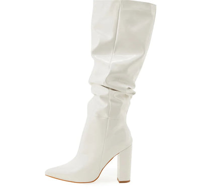 Pleated Point Slip On Boot