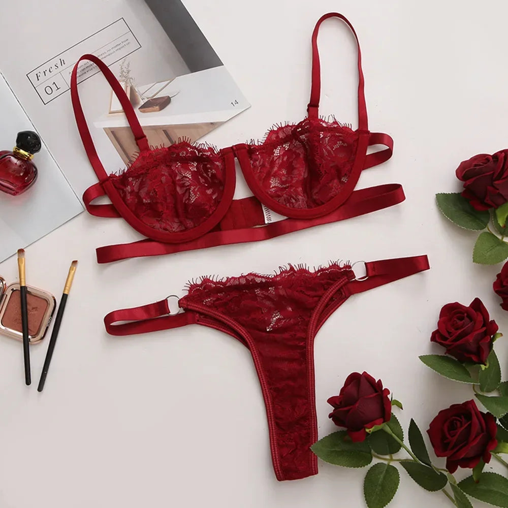 Transparent Lace Embroidery Set