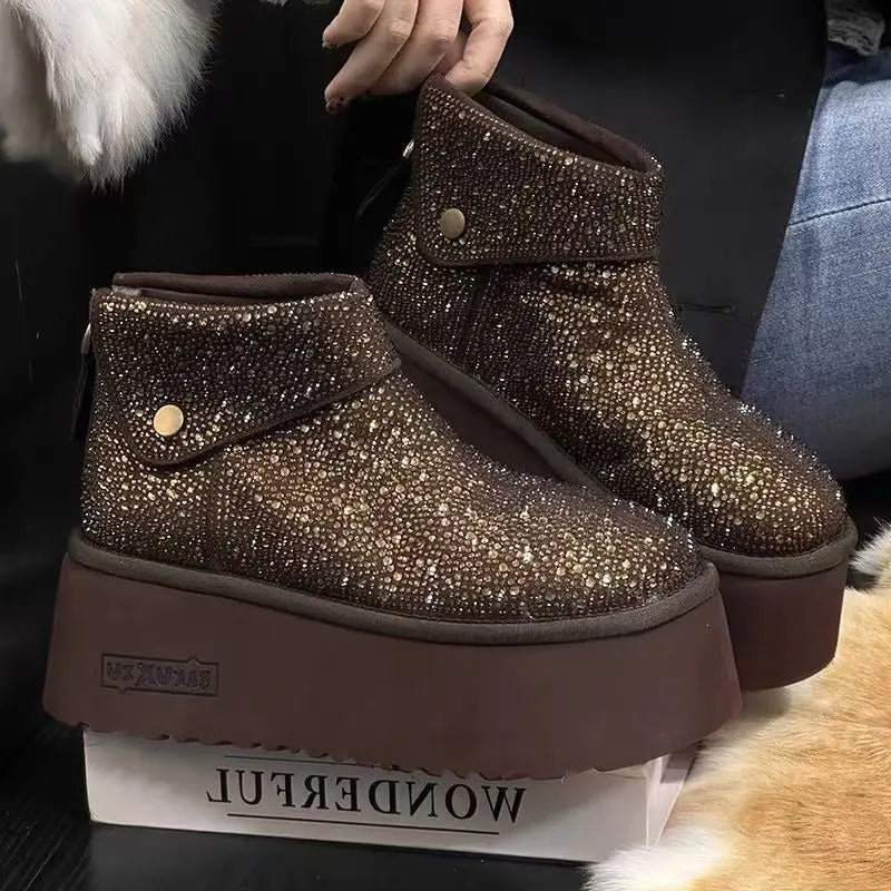 Rhinestone Ankle Boots