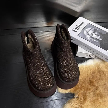 Rhinestone Ankle Boots