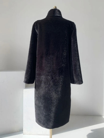 Faux Mink Fur Coat