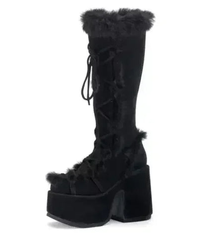 Faux Fur Platform Wedge