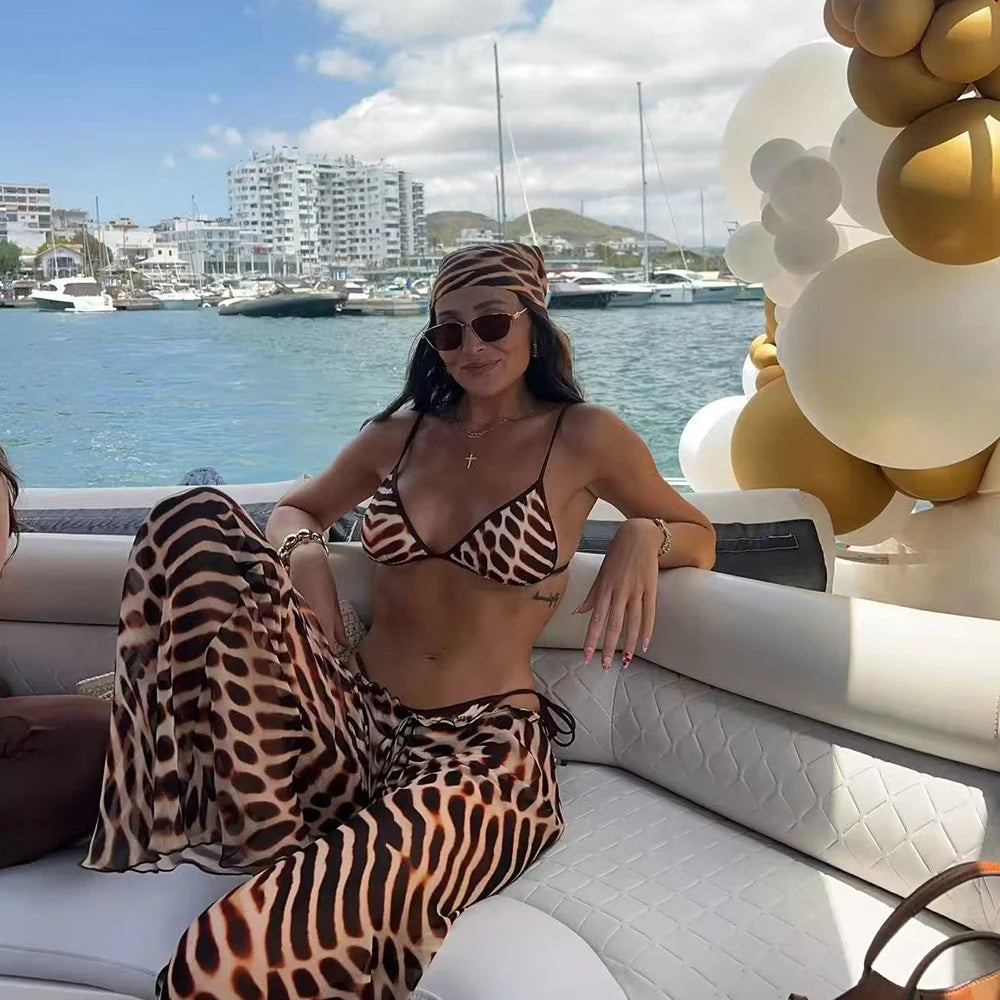 3 Pieces Print Bikini