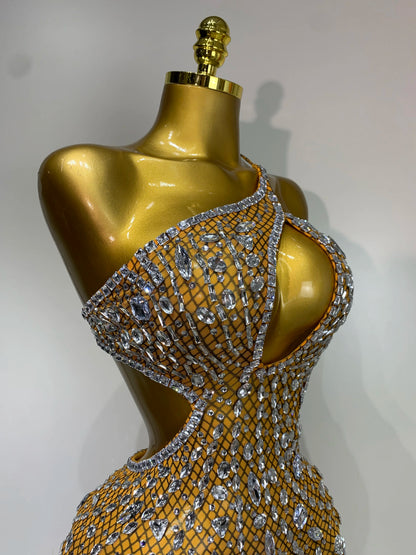 Rhinestone Evening Gown