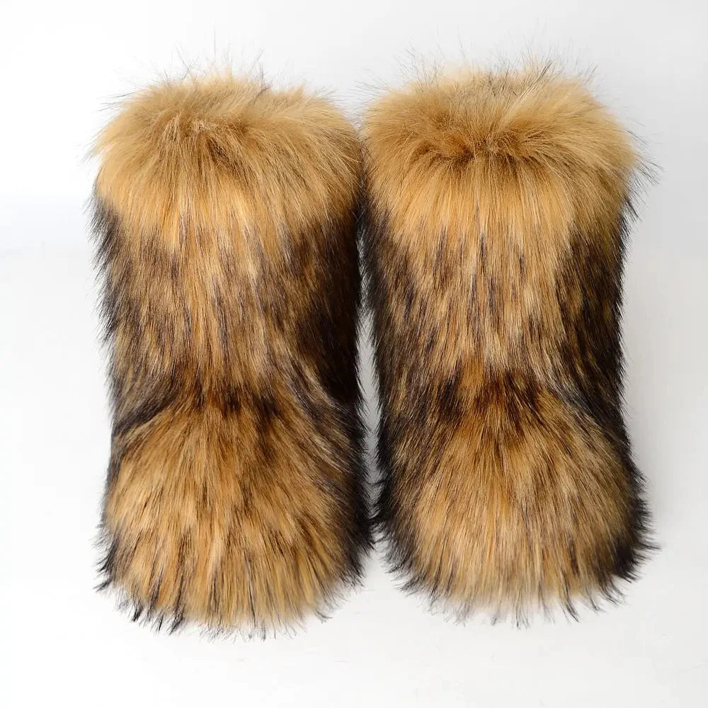 Fluffy Faux Fur Boots