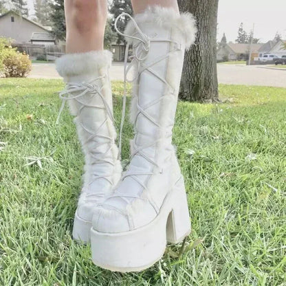 Faux Fur Platform Wedge