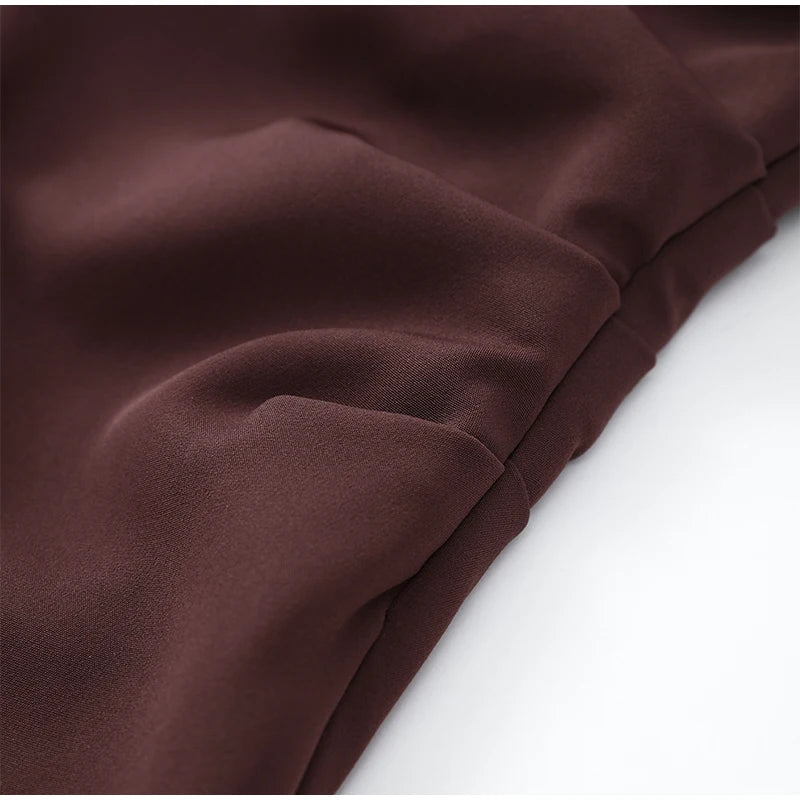 Solid Pleated Hem Mini