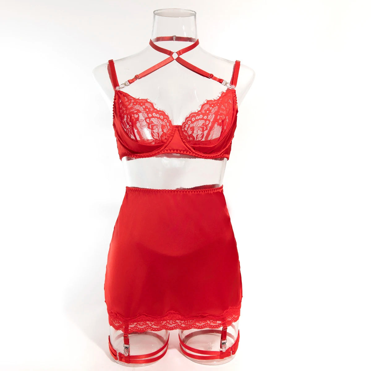 Romantic Lace Halter Set