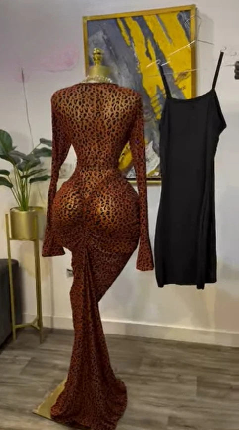 Stacked Mesh See Though with Lining