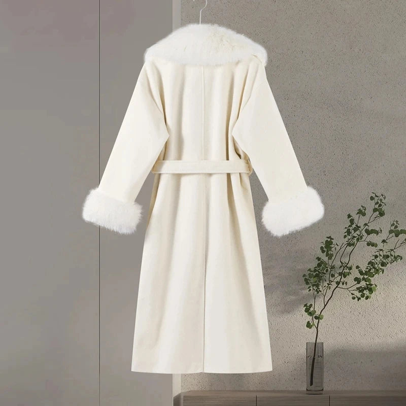 Chic Retro Black Fur Coat