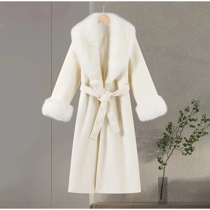 Chic Retro Black Fur Coat