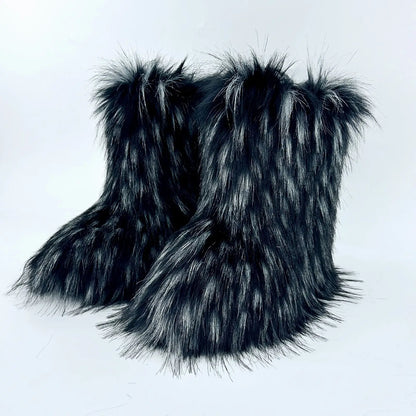 Fluffy Faux Fur Boots