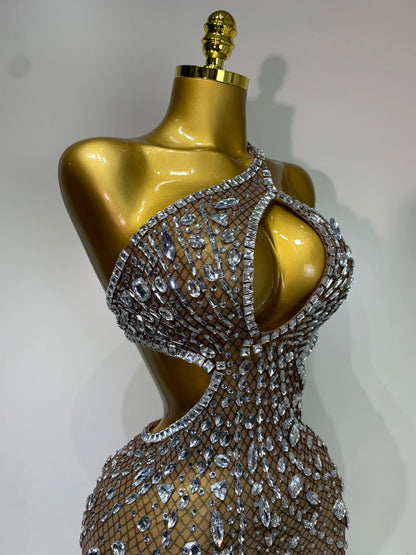 Rhinestone Evening Gown