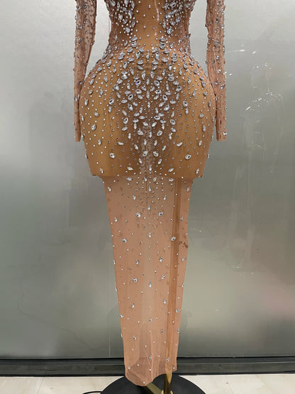 Sheer long sleeve Dress