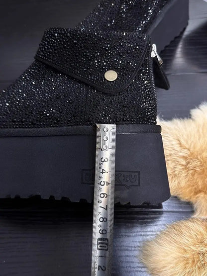 Rhinestone Ankle Boots