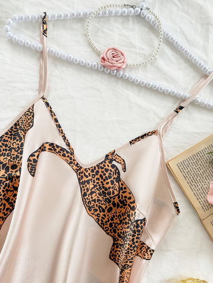 2-Piece Leopard Print Pajama Set