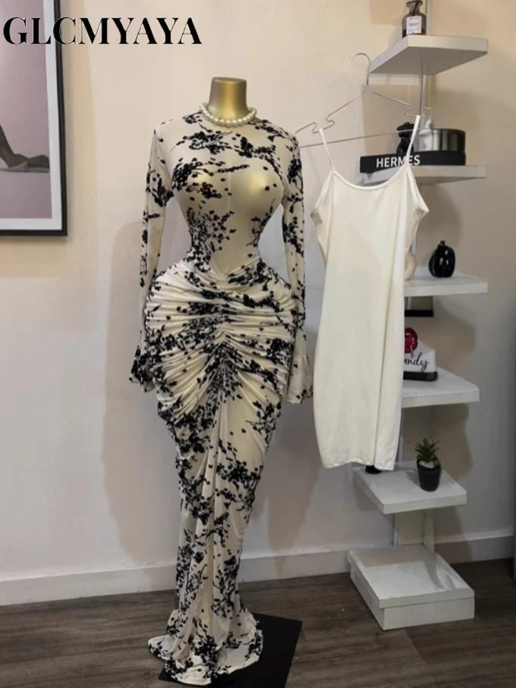 Stacked Mesh See Though with Lining