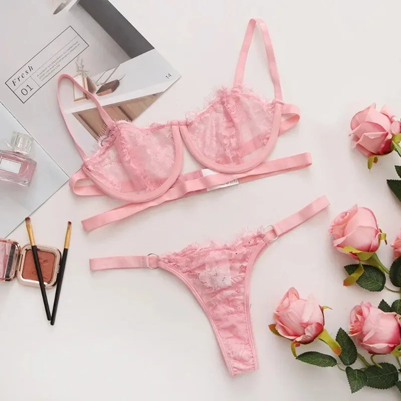 Transparent Lace Embroidery Set