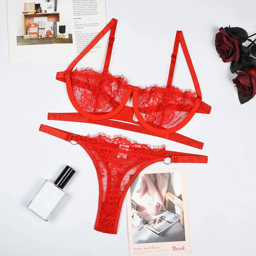 Transparent Lace Embroidery Set