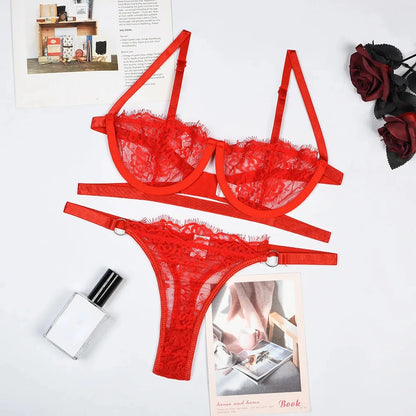 Transparent Lace Embroidery Set
